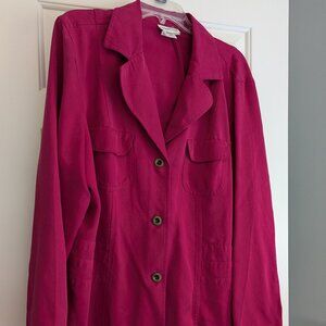 Coldwater Creek Light , long sleeve Jacket/Blazer - 2X - Medium Berry PinK